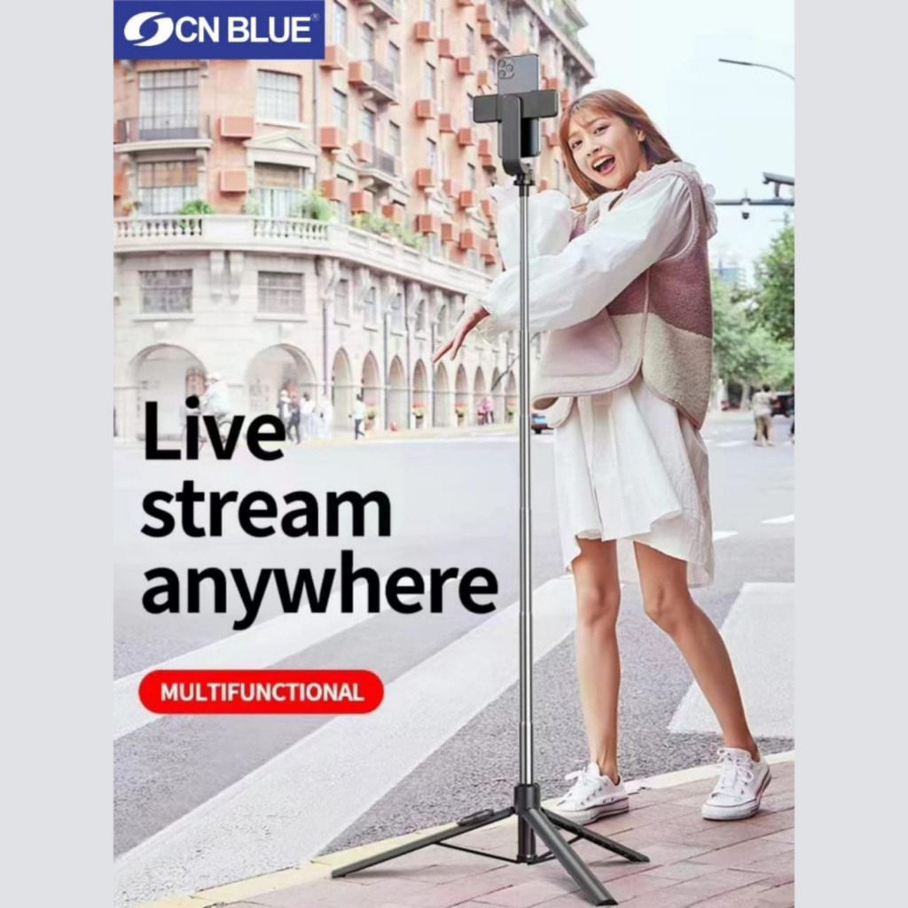 Ocean Blue OCN Y17 1.7M Tongsis Tripod Hp Bluetooth Selfie Stick Remote Shutter