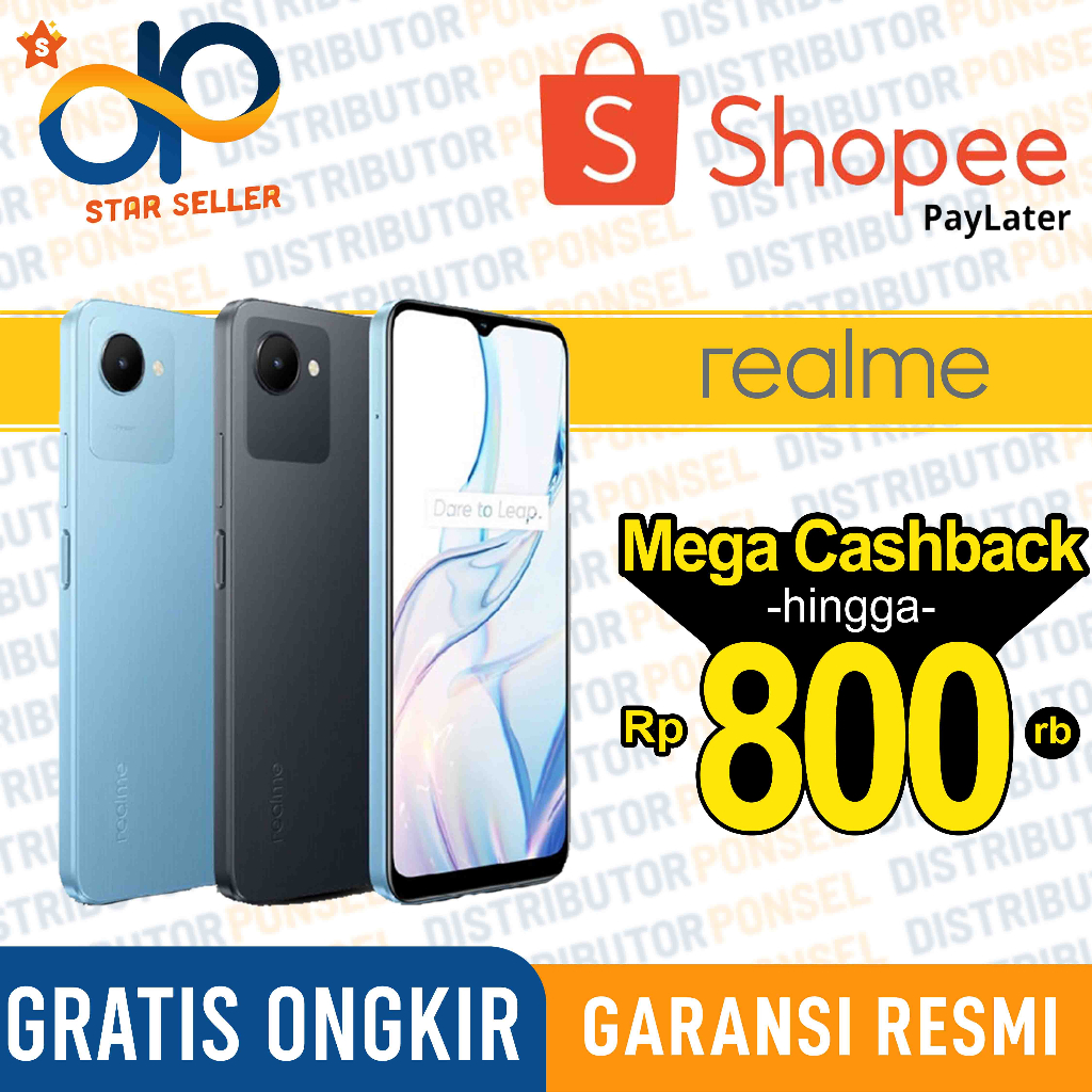 Realme C30S 4/64 GB - 3/32 GB Garansi Resmi Realme C 30s 4 GB 64 GB 3 GB 32 GB