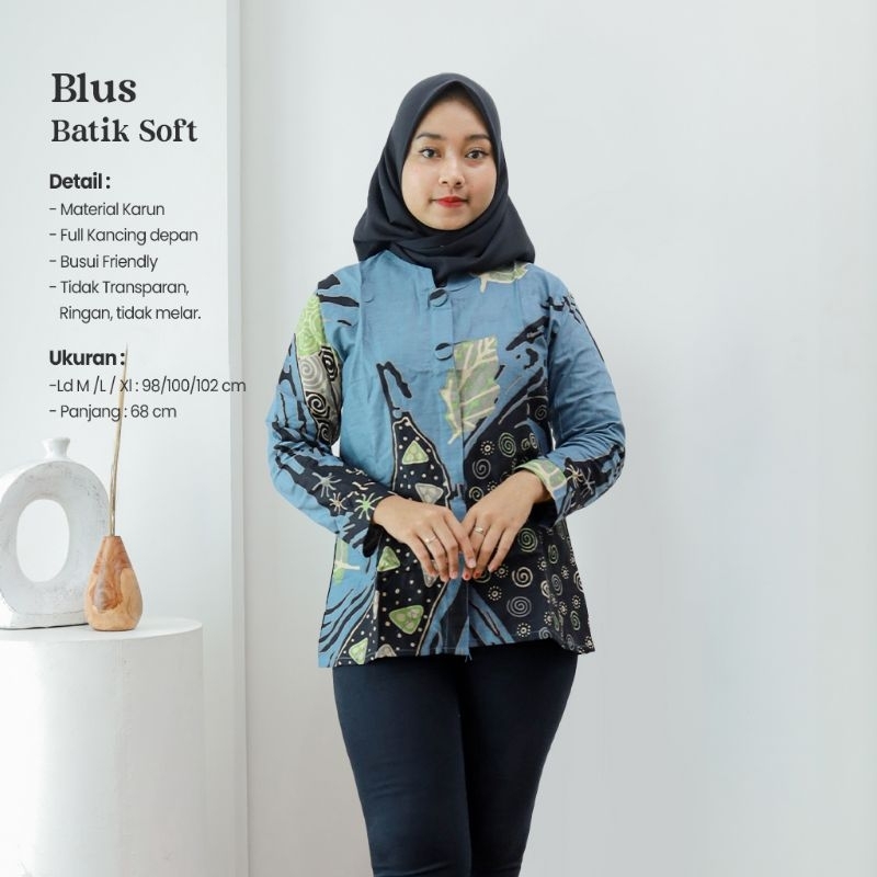 Blus Batik Soft Lengan Panjang  -Naira Batik