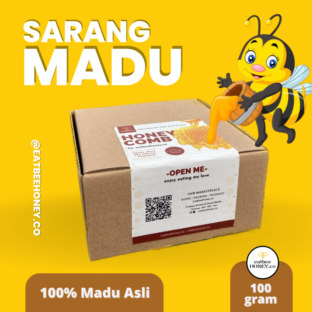 

SARANG MADU EATBEEHONEY MADU SARANG MINI 100gram Sarang Madu Melifera