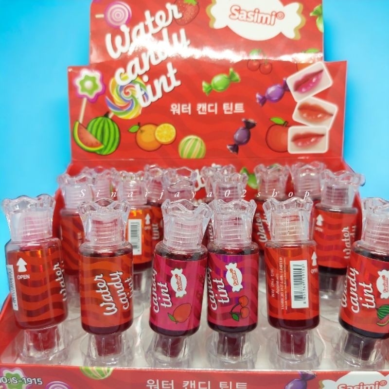 1Box - Lip Tint Water Candy Sasimi Buah Lipglos Liptin