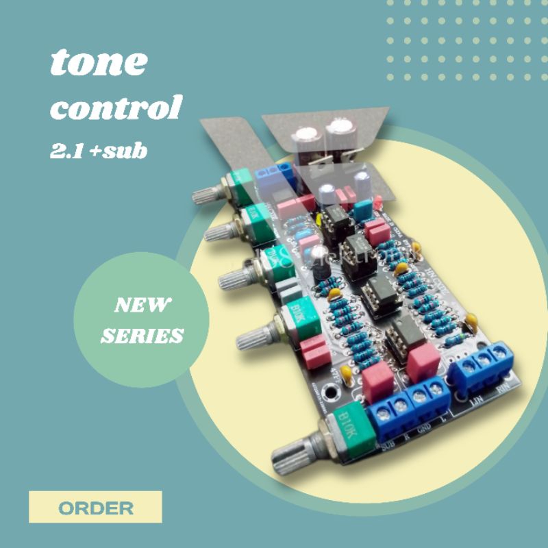 TONE CONTROL STEREO+SUB WOOFER/tone control 2.1 - kit jadi