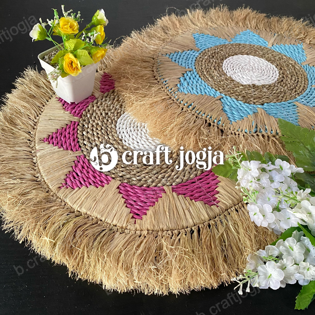 Walldecor Placemat Hiasan Dinding Anyaman Etnik Kerajinan Anyaman B Craft Jogja