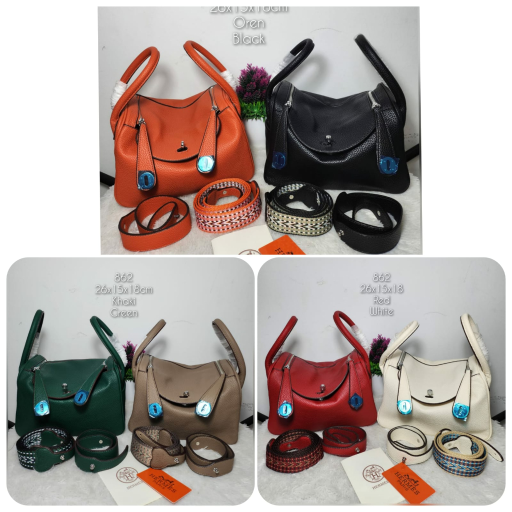 Ready!!Tas wanita model Lindy  Kulit jeruk import ukuran 26cm kode 862