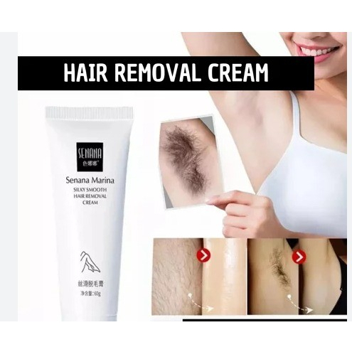 (UMU SUPPLIER) CREAM PERONTOK BULU KAKI TANGAN KETIAK SENANA HAIR REMOVAL FREE SPATULA