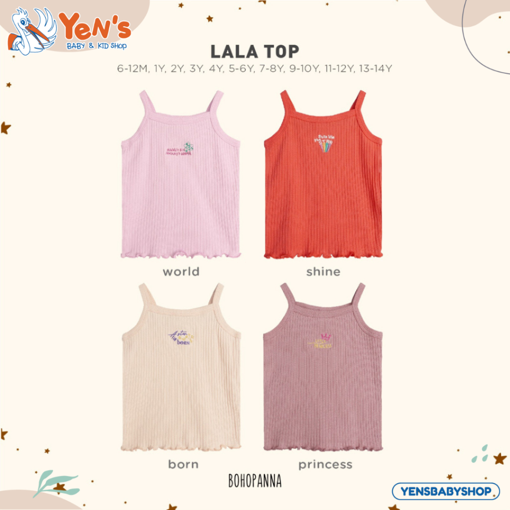 BOHOPANNA - LALA TOP - Atasan Anak Perempuan