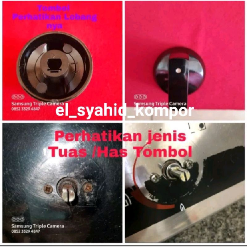 Knop/putaran kompor Rinnai TL(api seribu/cor)