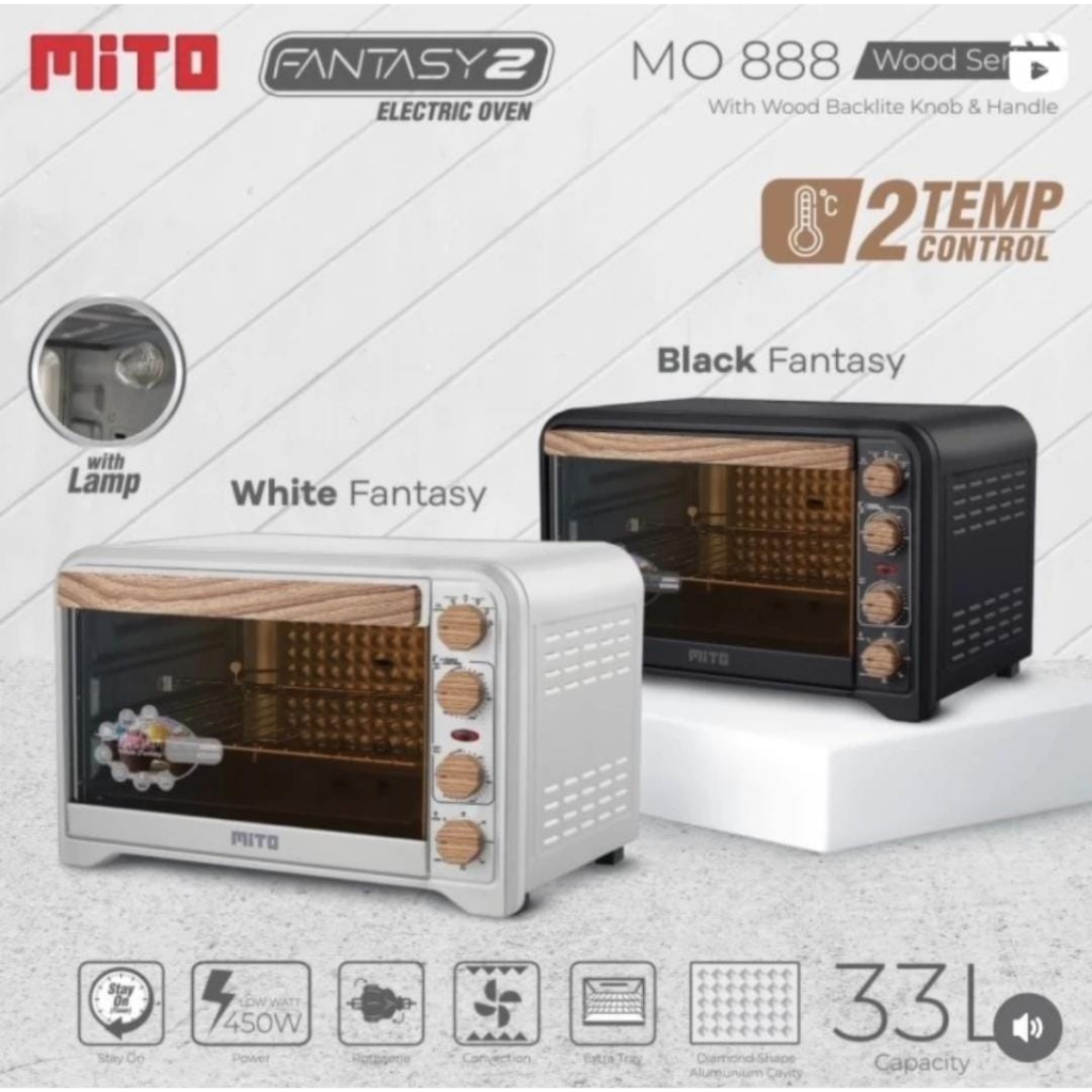 Oven Listrik Mito Fantasy 2 MO 888 NEW Mitochiba 33L