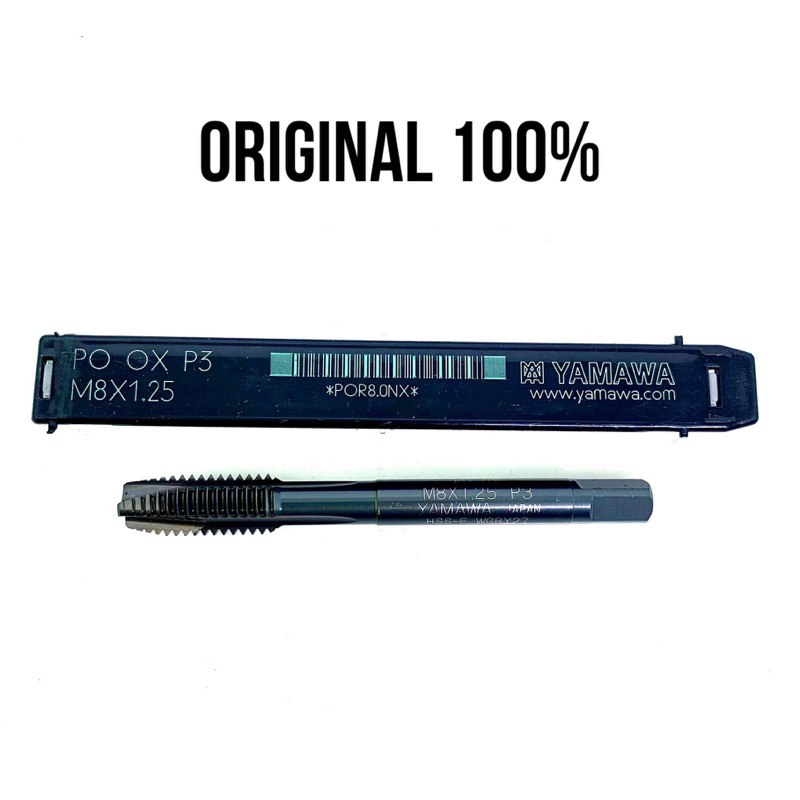 Tap M8x1.25 PO Original Yamawa Japan baru Tap M8 x 1.25 Lurus
