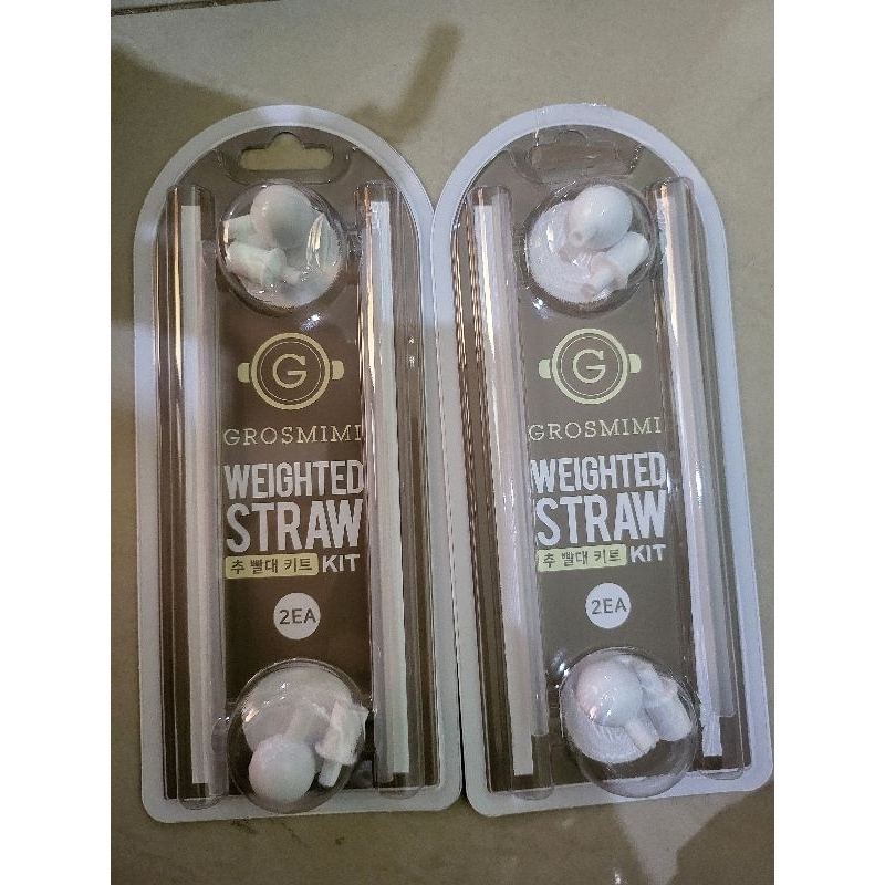 Grosmimi Weighted Straw Kit dijual Eceran Buka Segel / Replacement Straw Grosmimi