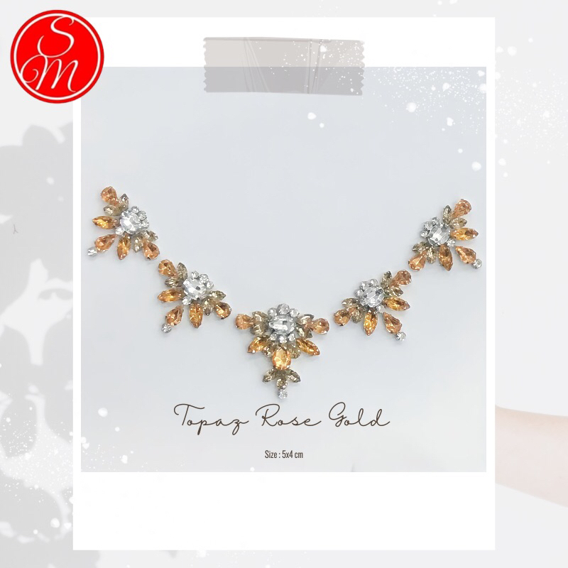 Payet Rangkai Leher Pinggang Lengan Jilbab Kaftan Instan/payet rangkai/mutira rangkai/payet leher/pa