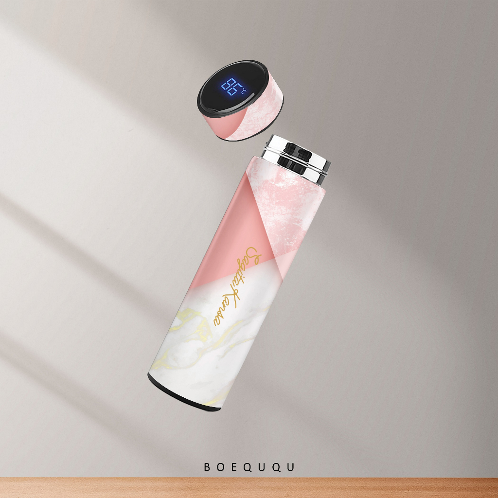 [THERMOS LED] - Boeququ Thermos LED Custom / Thermos Custom Satuan / Tumblr Custom Foto Nama Quotes