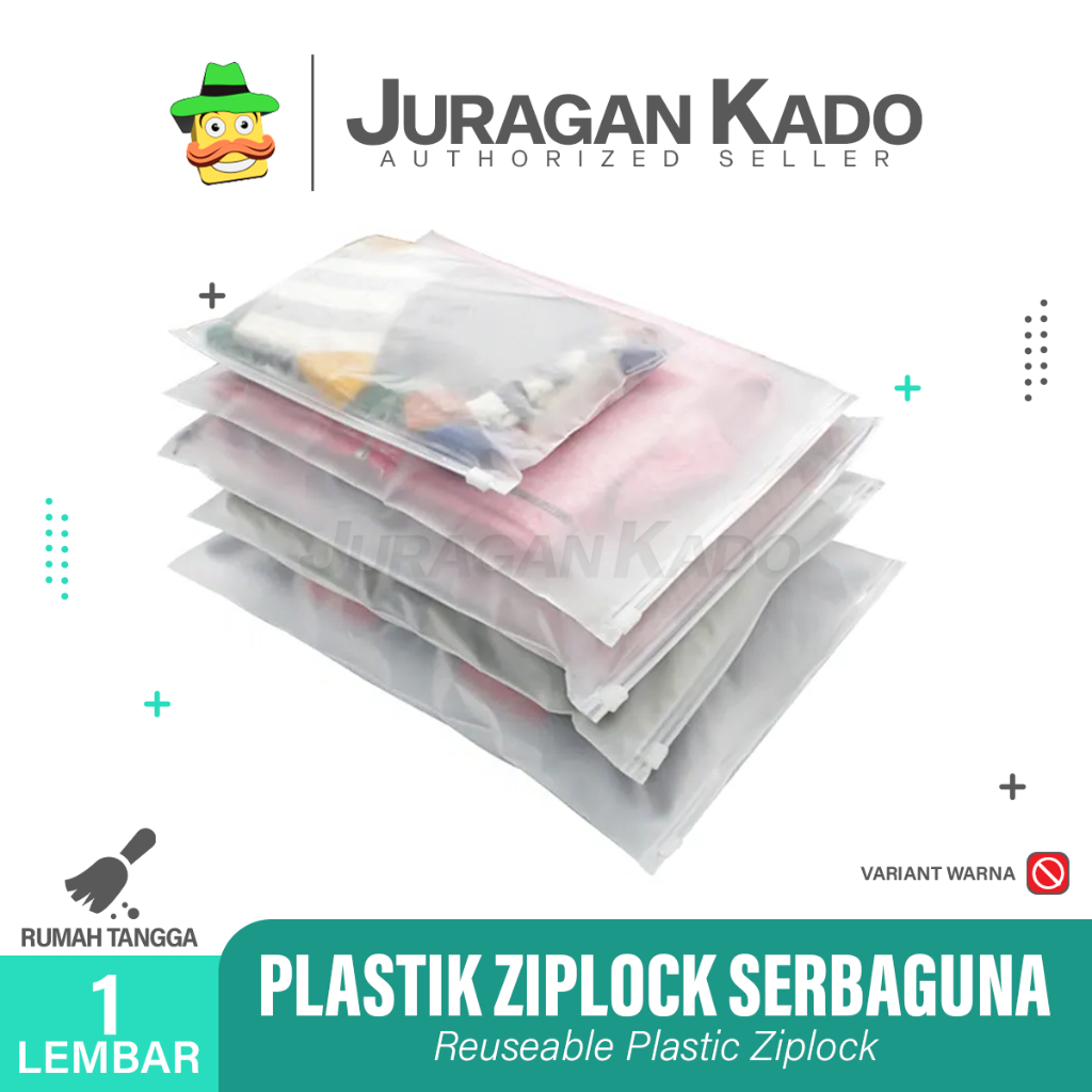 Kantong Plastik Zipper Storage Bag / Zipplock Travel Pouch Transparant Serbaguna