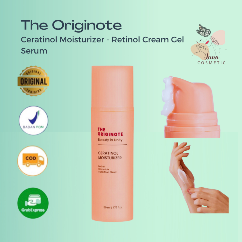 The Originote Ceratinol Moisturizer - Retinol Cream Gel Serum Pelembab Wajah Menyamarkan Garis Halus Mengencangkan Wajah with