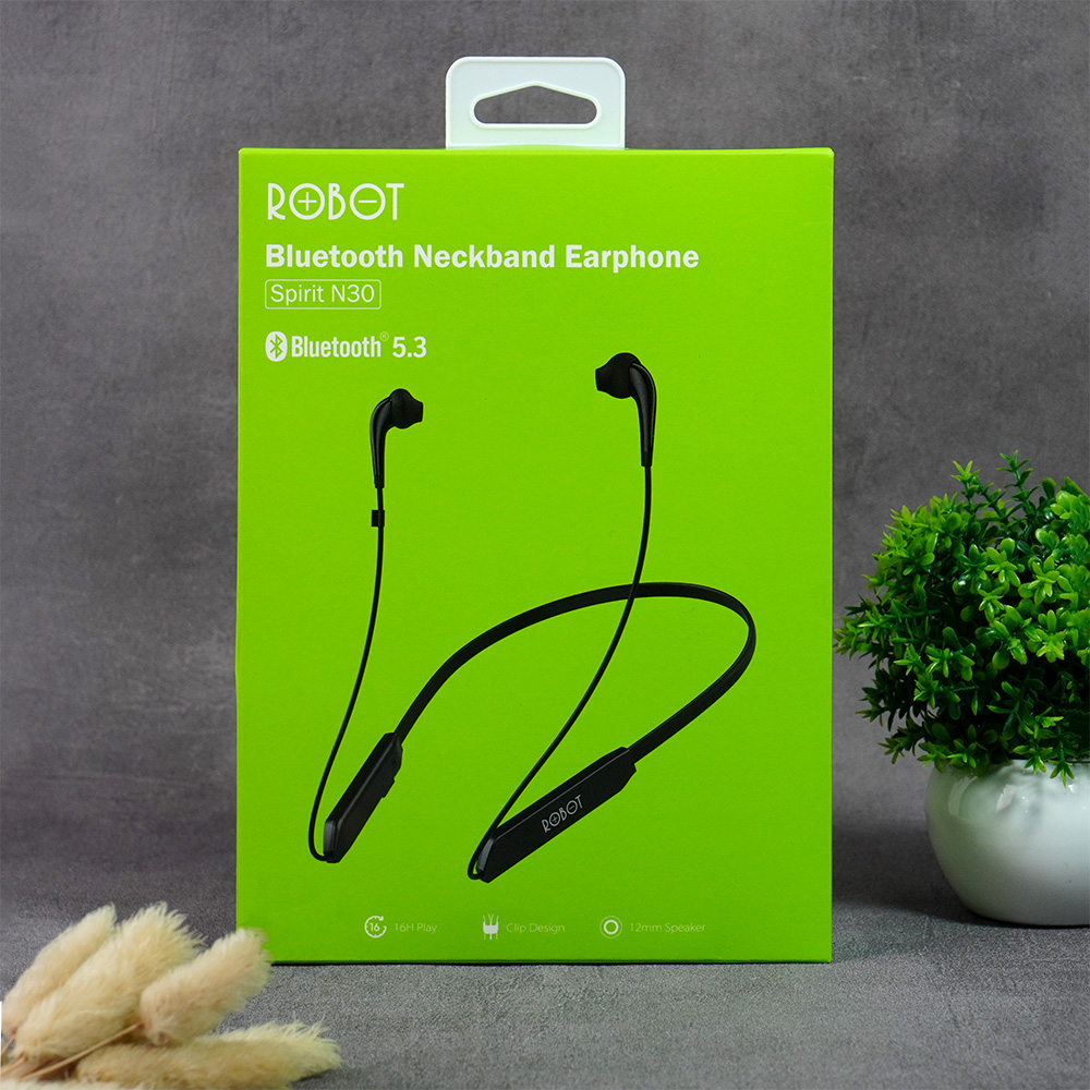 NECKBAND EARPHONES ROBOT SPIRIT N30 HANDSFREE ROBOT EARPHONE EARBUDS ROBOT N30 SPIRIT