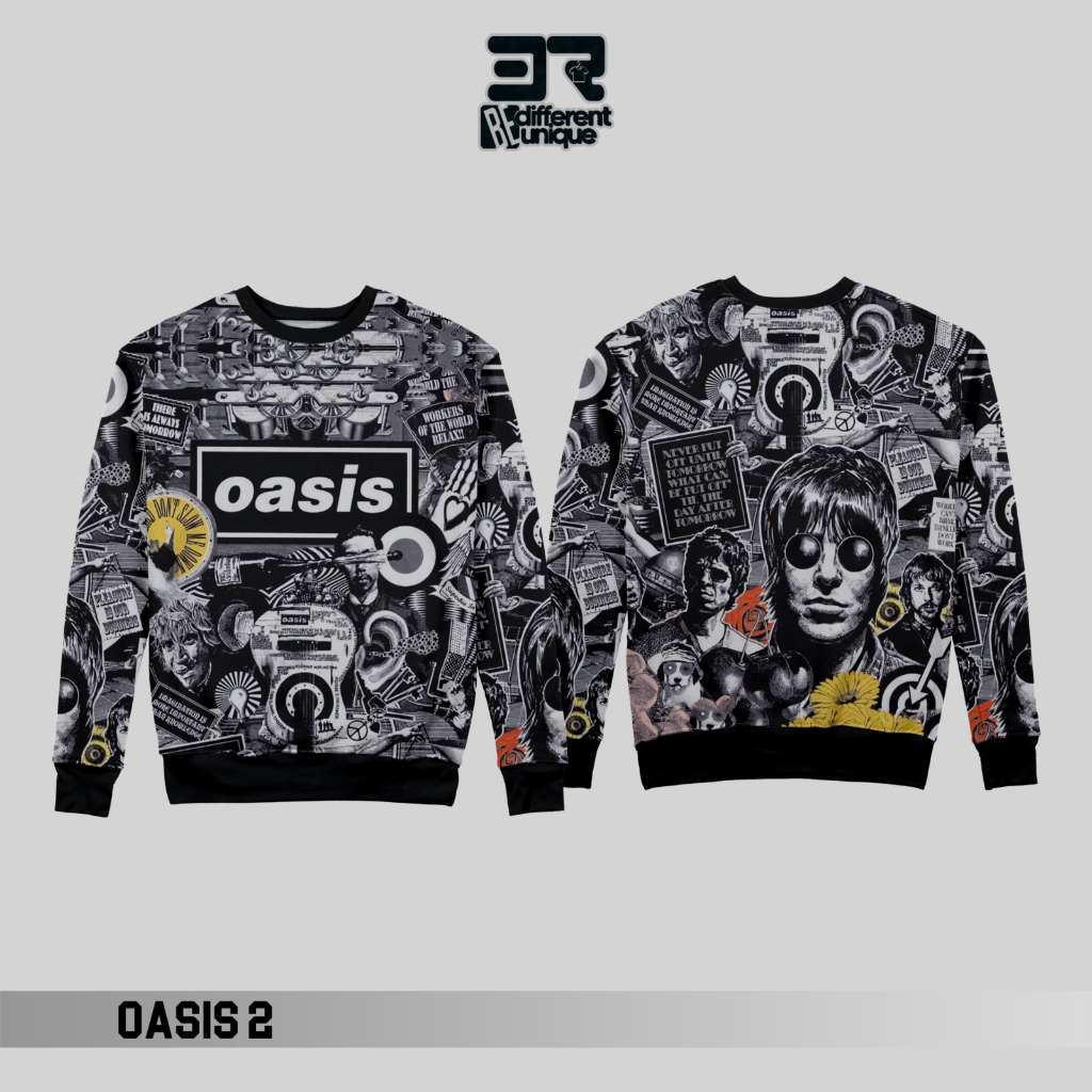 Sweater Crewneck Sweatshirt Family Couple Keluarga Dewasa Anak Unisex 3R Band Classic Oasis 2