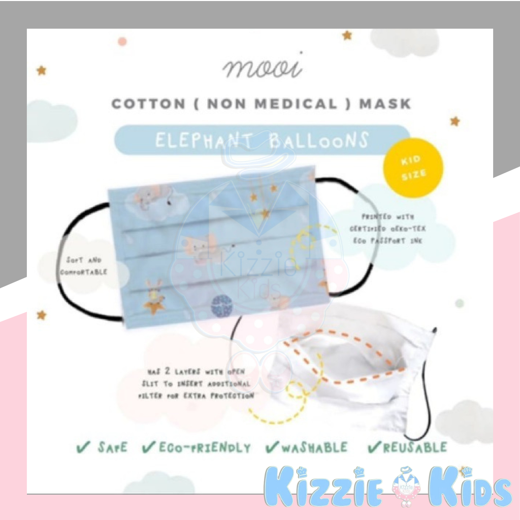 Mooi Masker Kain Kids &amp; Dewasa (Cotton Mask Mooi)