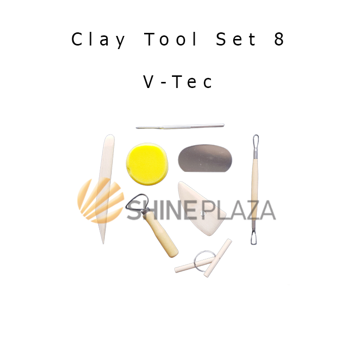 

V-Tec Clay Tools Set E005-8B - Alat Seni Tanah Liat Tool + Sponge