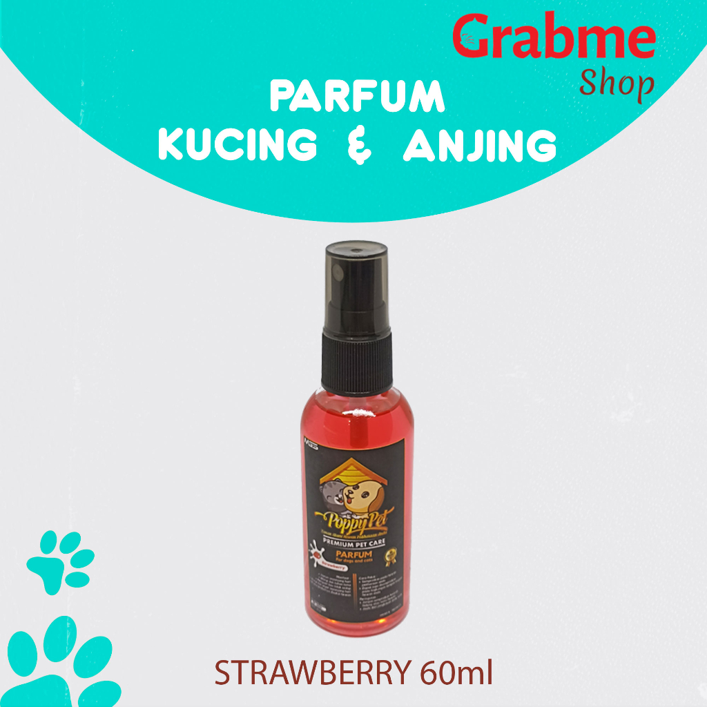 Parfum Kucing &amp; Anjing POPPY PET Wangi Premium Pet care 60ml