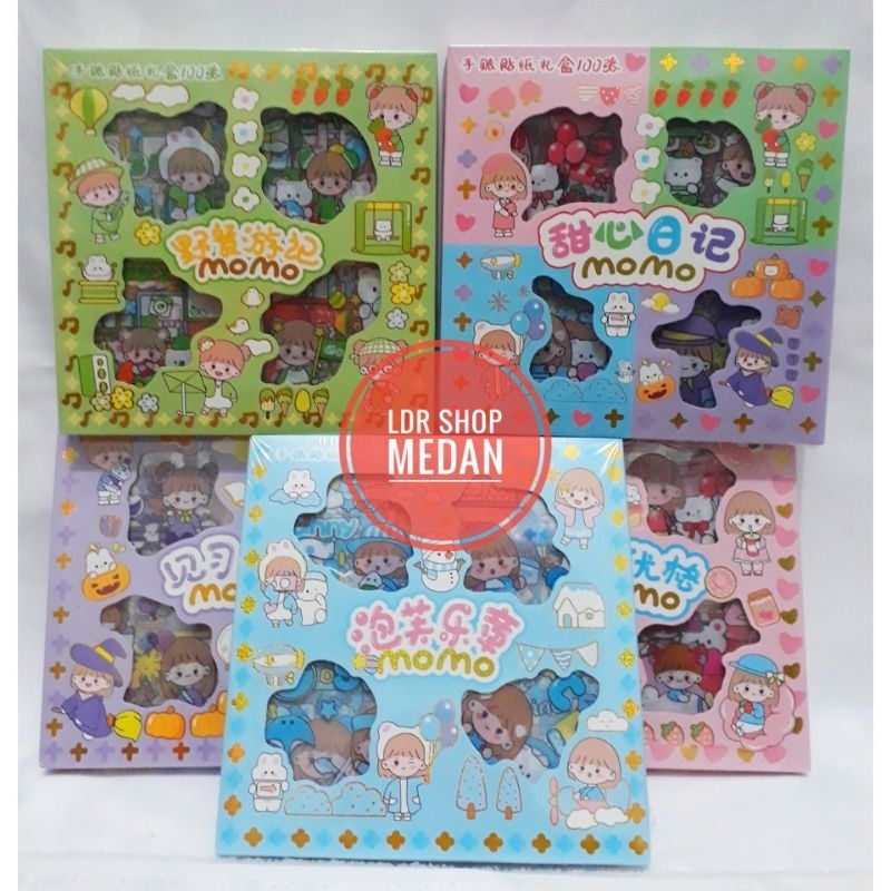 

Stiker lucu Momo Waterproof isi 100 pcs