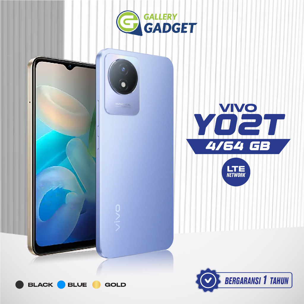 VIVO Y02T 4/64 RAM 4 ROM 64 GB 4GB 64GB HP Smartphone Android