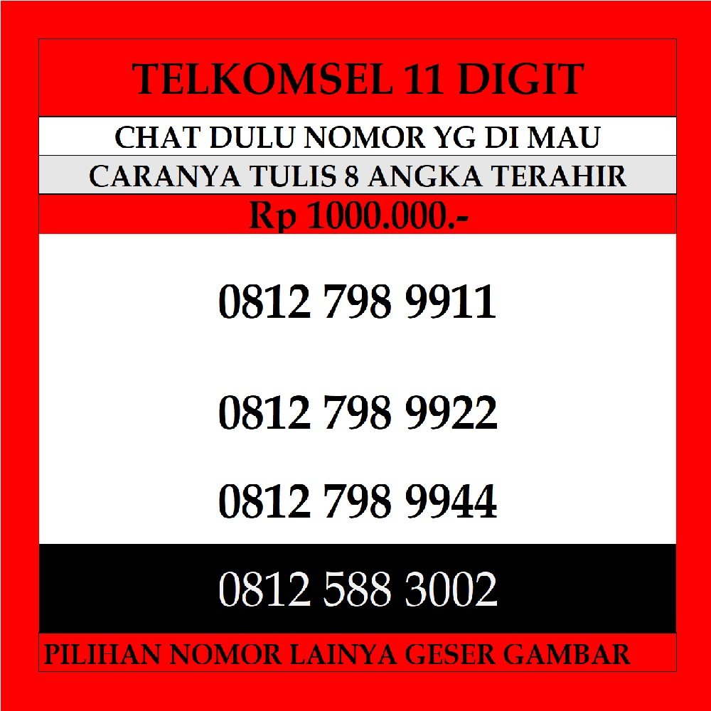 Hot Promo Nomor Cantik Simpati 11 Digit Kartu Perdana Telkomsel 4G LTE