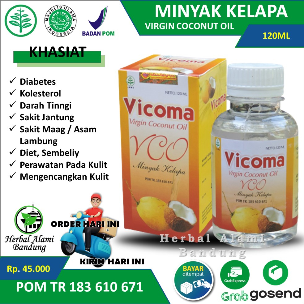 

PROMO! Vicoma - VCO - Virgin Coconut Oil 120 Ml - Minyak Kelapa Asli Murni Original - Tazakka