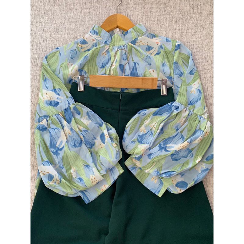 Baju Bngkok Import Wanita / Atasan Balon Peepers Bangkok / Blouse Import Bangkok Peepers / Floral Bl