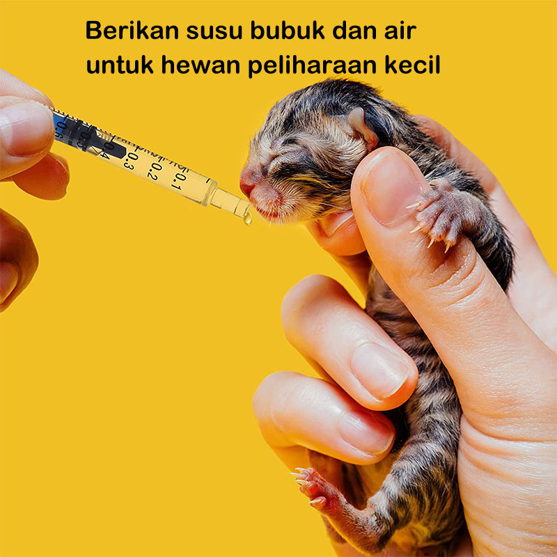 Suntikan Kucing Tanpa Jarum 1ml/3ml/5ml Alat Bantu Minum Obat Vitamin Makan Susu Bubur Hewan Kelinci Hamster Anjing