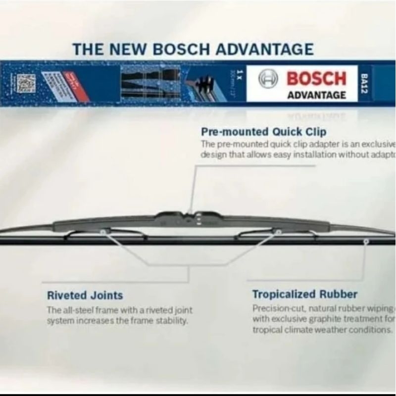 Wiper Kaca Mobil Ty Avanza Original Bosch/20"16 Daihatsu Xenia