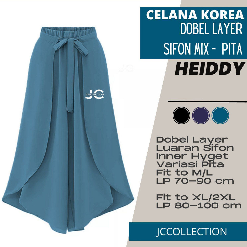 Stice Pants Dobel Layer / Celana Casual Sifon Korea Pants / Celana Wanita dewasa cropped pants Heidy JCCollections