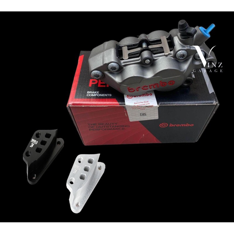 Kaliper Caliper Brembo 4 Piston R25 New + Bracket Braket Kaliper WR3 320 MM Original R25 New