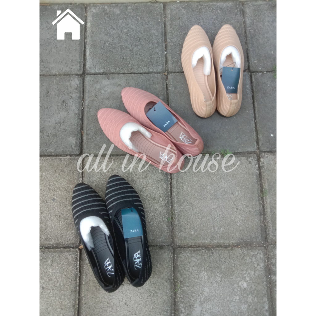 LAST CALL  SEPATU FLAT SHOES WANITA ZARA ORIGINAL Cocok untuk semua warna kulit, sepatu ringan, nyam
