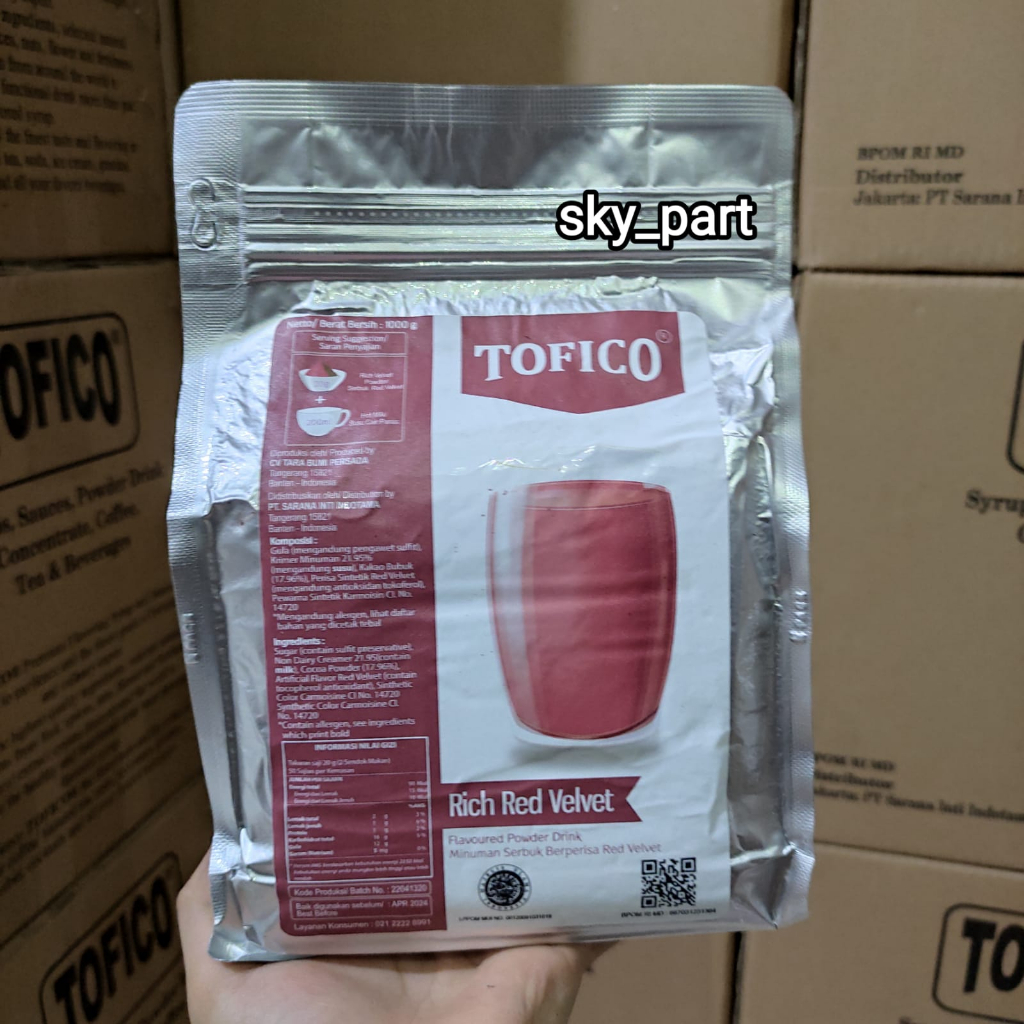 

Tofico Red Velvet Rich Powder Bubuk Minuman Red Velvet Rich Premium 1Kg