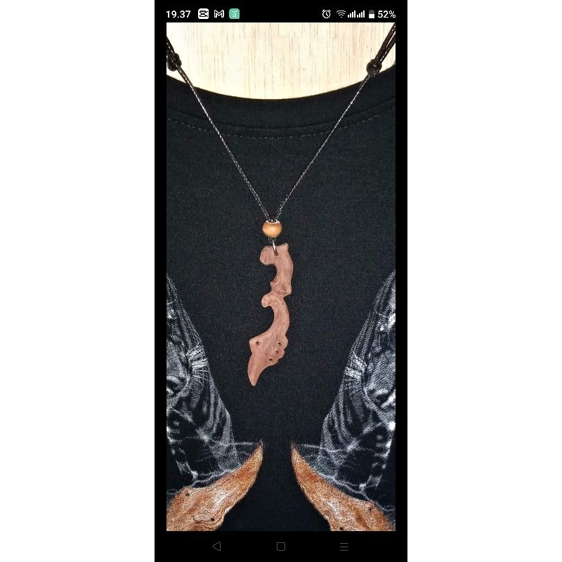 kalung kujang kayu galih sonokeling