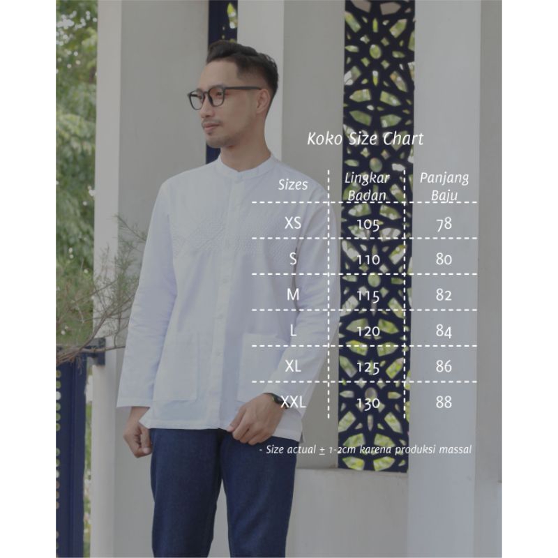 Koko putih dewasa dannis terbaru lengan panjang