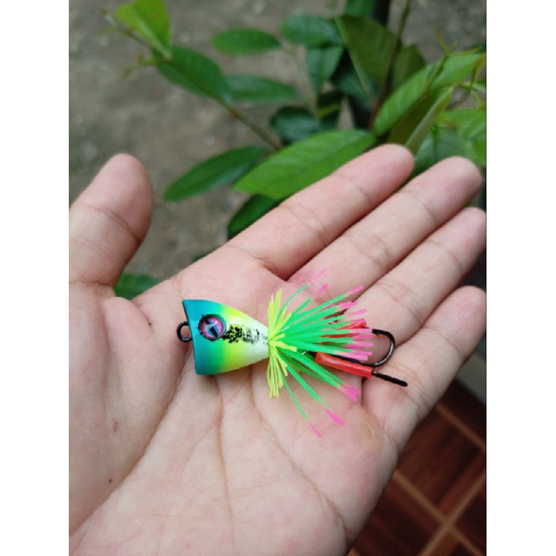Umpan mancing gabus, Mini Jaws Frog 2.7cm, Jaws frog viral.
