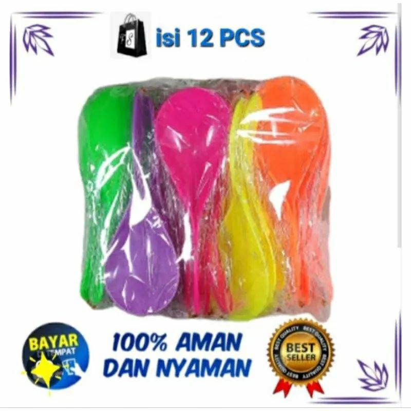 centong plastik warna/centong nasi per lusin/centong plangi