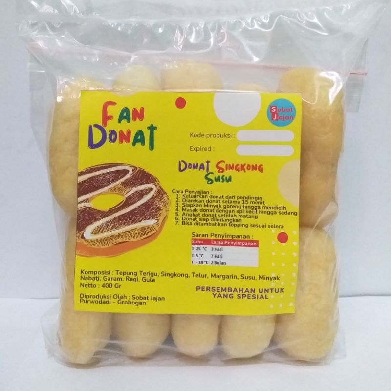 

Donat Singkong Frozen 10 Pcs 400 Gr Siap Masak Siap Goreng