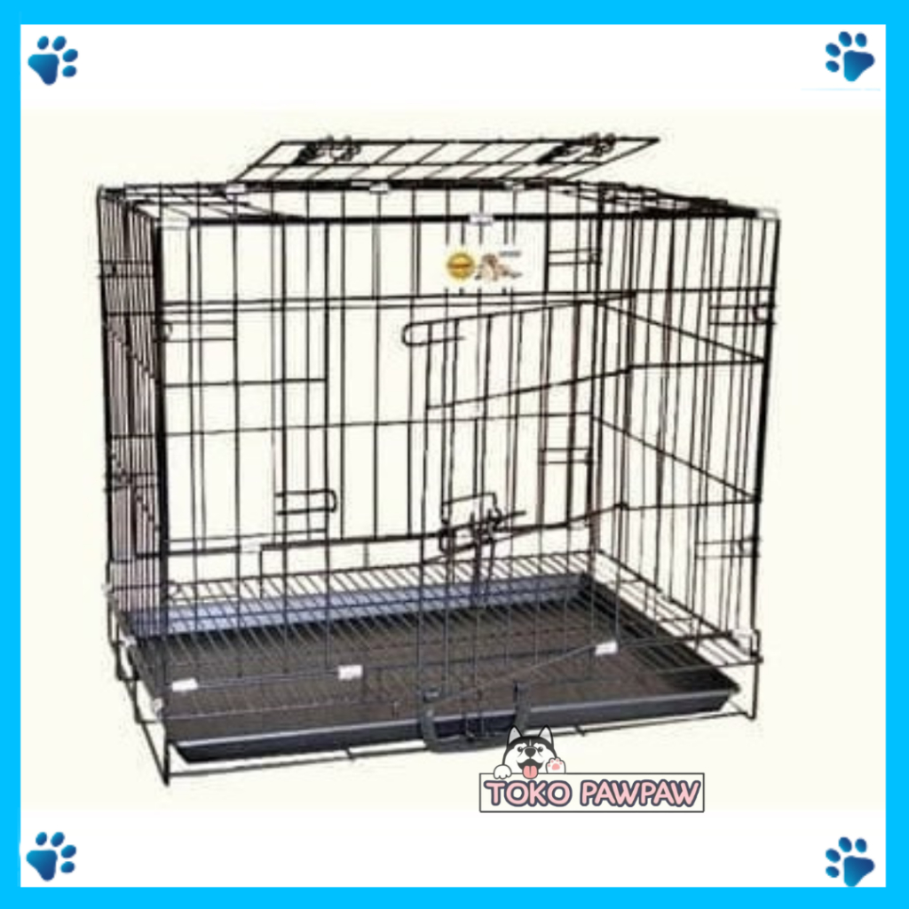 OCTAGON K-200 Pet Cage Kandang Anjing Kecil Kucing Kandang Besi Aluminium Murah Kandang Lipat Anak A