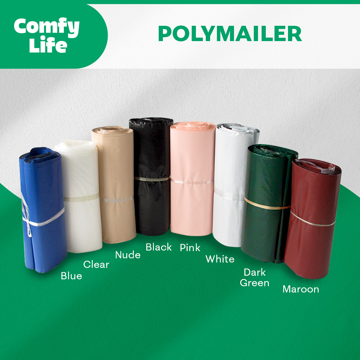 20 x 30 +5CM Polymailer Polybag Kantong Packing Packaging Plastik PE Recycle (+-100pcs)