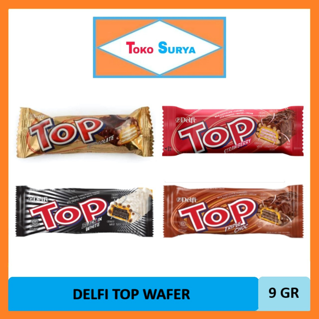 

Delfi Top Wafer Chocolate/Triple Choc/BlackInWhite/Strawberry 9 Gr