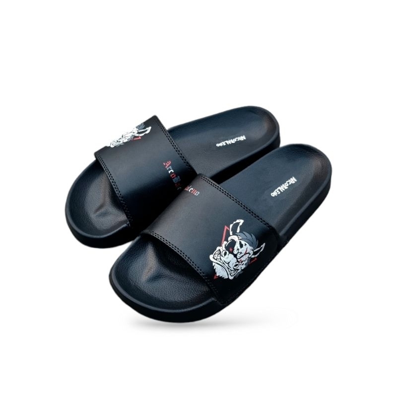 Sendal slop pria sandal slide slip on sendal slop karet sendal cowok Antislip