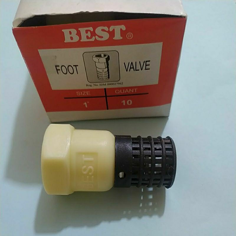 foot klep / fut klep PVC 1 inci. saringan air tandon pompa. harga per pc