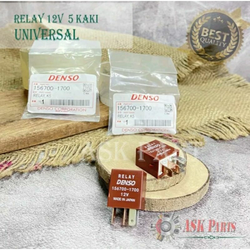 RELAY RILEY KAKI PIN 5 12V COKELAT COKLAT DENSO ORIGINAL