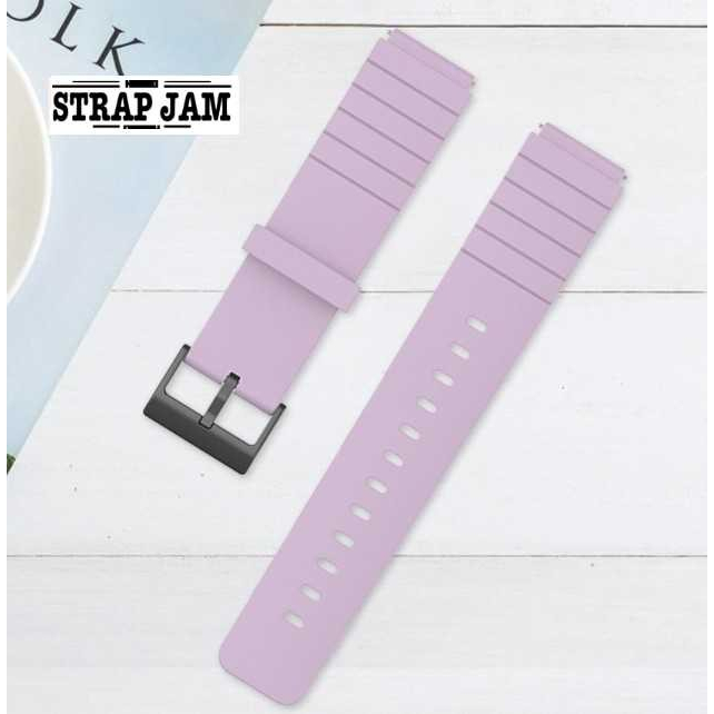 XMW Tali Jam Casio F105W F28W A158W F-105W F-28W A-158W - Strap 18mm Rubber Silikon Black Buckle