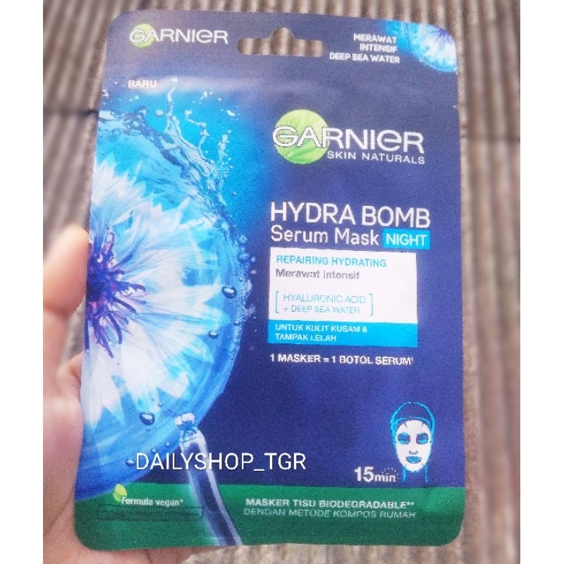 [TERMURAH] GARNIER SERUM MASK HYDRA BOMB NIGHT MASKER WAJAH