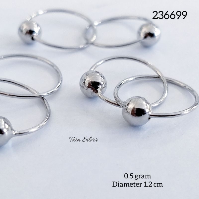 Anting Anak Bayi Bulat Gypsy Lucu Perak Lapis Emas (925 Sterling Silver Gold Plated)