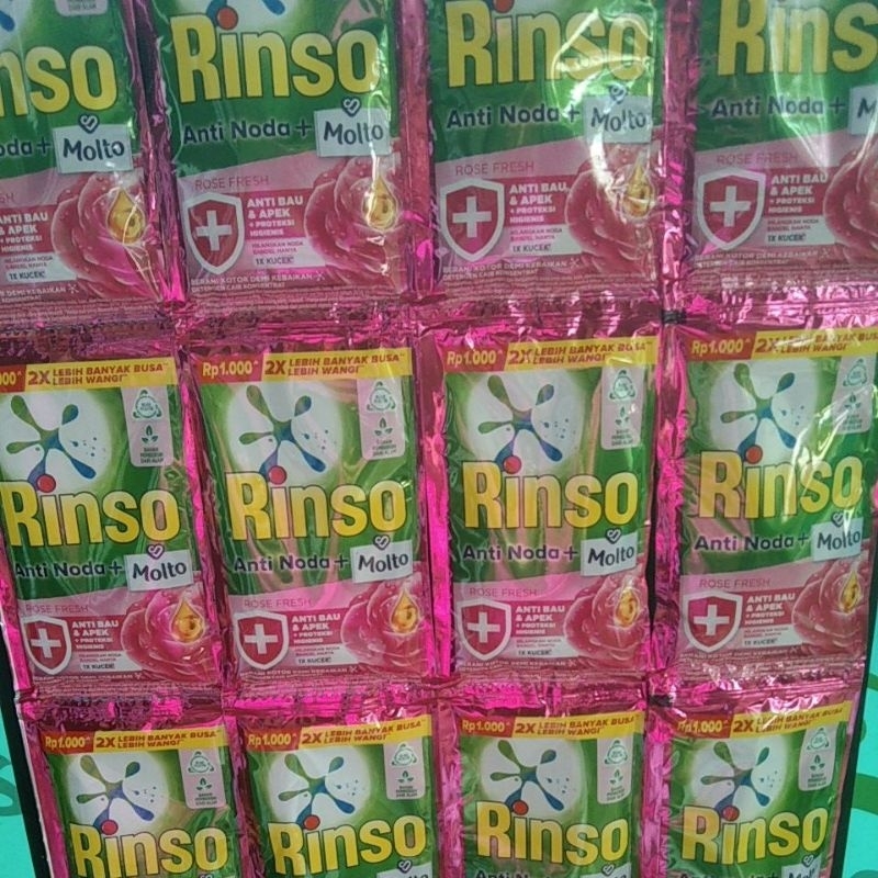 Rinso cair sachet 38ml×12 pcs