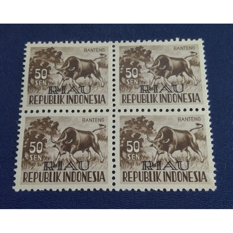 

Prangko Lawas Hewan C.T. RIAU Type 1 Thn 1958-1964 B4 (4 Keping)